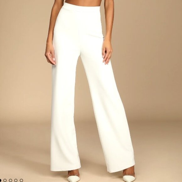 White Lulu's two-piece separates set - crop top and pants - brand new with tags! - Picture 3 of 7